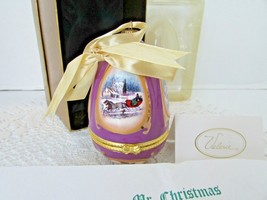 MR.CHRISTMAS MUSICAL GLASS ORNAMENT TRINKET BOX BY VALERIE SLEIGH 4.25&quot;H... - $147.53 MXN