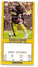 2001 Oct 20th Ticket Stub Indiana @ Iowa College Football Kinnick Stadium - £11.29 GBP