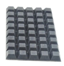 1/4&quot; Tall x 1/2&quot; Square Rubber Feet  Tapered  3M Adhesive Back   40 Per Pack - £10.09 GBP
