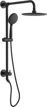 Shower Faucet Set With Slide Bar In Matte Black From Soka 9 Inch Rain Sh... - £125.59 GBP