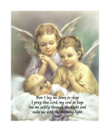 Vintage 8 x 10 Nursery Wall Art Print Two Guardian Angels over a Presiou... - £4.46 GBP+