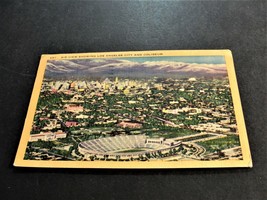 Air View Showing Los Angeles City and Coliseum, California - 1955 Postcard.  - £5.77 GBP