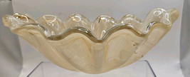 Murano Made in Italy Swirled Scalloped Oval Blown Art Glass Centerpiece ... - $24.30