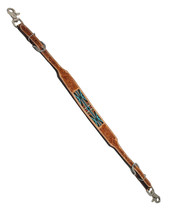 Western  Tack Floral Tooled Leather Wither Breast Collar Strap  10516 - $32.66
