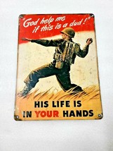12" Army life WWII propaganda metal sign WW 2 retro USA military display ad Sign - $39.50