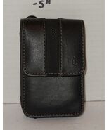 Icon black Digital Camera Bag Case 4&quot; x 2&quot; Faux Leather with belt clip - $14.80