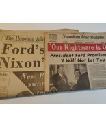 Honolulu Star-Bulletin and Honolulu Advertiser 1974 Nixon/Ford Newspaper  - £50.61 GBP