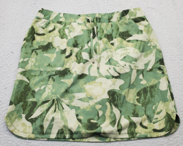 Chico&#39;s Skort with Liner Women 8 Multi Tropical Stretch Elastic Waist Dr... - $21.33