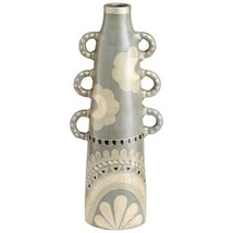 Vase Cyan Design Desert Native American High Gray Beige Olive Green Terracotta - £225.41 GBP