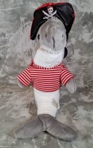 Wish Pets Chummy Grey Shark In Pirate Outfit Plush 13" Stuffed Animal - $12.54