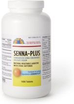 Senna Plus Stool Softener Tablet 1,000 per Bottle 50 mg - 8.6 mg Strength Docusa - £31.96 GBP