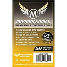 Mayday Games Inc Sleeves: Premium Mini USA Sleeves 41mm x 63mm Dark Yell... - $7.07