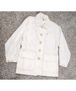 Banana Republic Jacket Womens Small Cream Nylon Cotton Outdoor Casual Bl... - $26.00