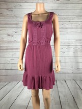 BE BOP Juniors&#39; Ruffled-Hem Crochet Trim Peasant Dress, Vintage Rose NWT L - £7.42 GBP
