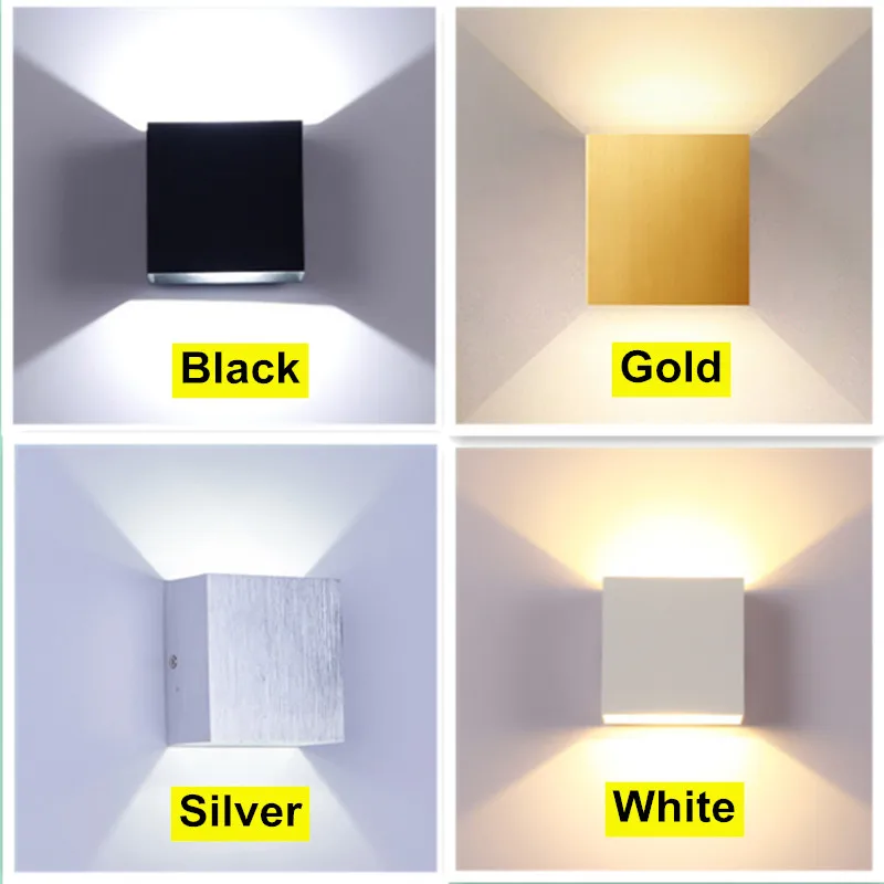 6w up and down wall lamps gold silver led aluminium wall light led wall lamp for thumb155 crop