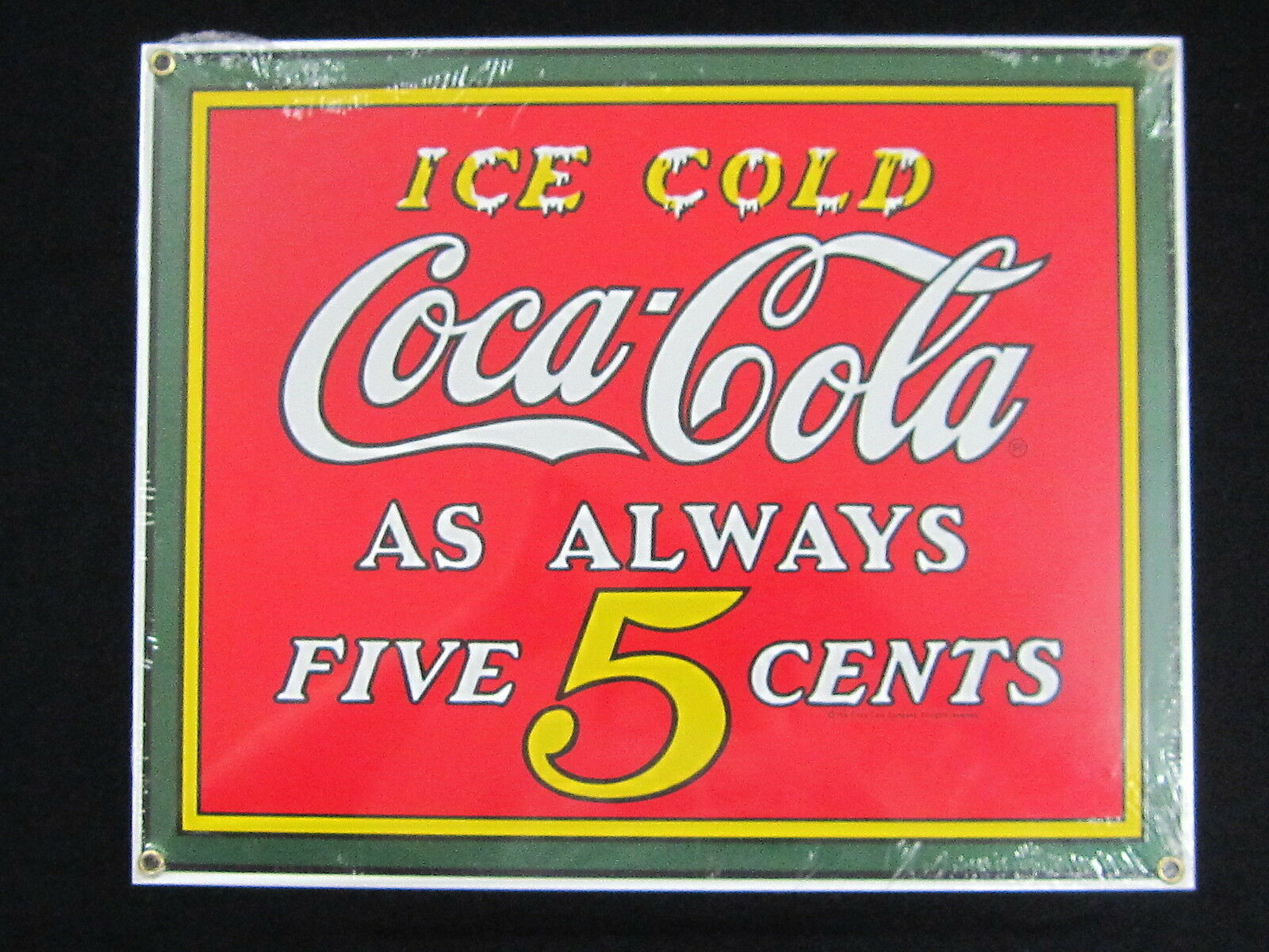 Porcelain Coca-Cola "Ice Cold" Sign - NEW - $28.22