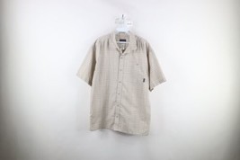 Vtg Patagonia Mens Medium Spell Out Organic Cotton Collared Camp Button Shirt - £31.20 GBP