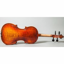 Beautiful Hand Carved Pattern Violin 4/4 Open Clear Tone Two Piece Maple Back - £474.56 GBP