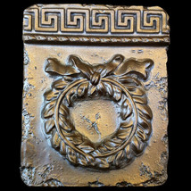 Roman wreath and Greek key symbol design sculpture plaque replica reproduction - £30.59 GBP