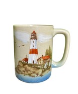 Vintage Otagiri Coffee Mug Lighthouse Seagulls Sailboat Cove Ocean Sea J... - €8,64 EUR