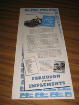 1947 Print Ad Ferguson System Tractor Implements Detroit,MI - $14.63