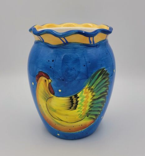 Certified Inter... Susan Winget Country Collage 6.25&quot; Rooster Canister -... - $8.90