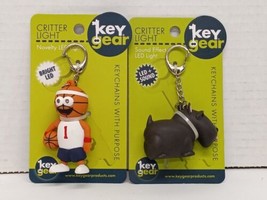 (2)KEY Gear Critter Light Led Light KEYCHAIN-DOG Brand New - £10.19 GBP