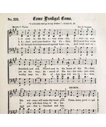 1883 Gospel Hymn Come Prodigal Come Sheet Music Victorian Religious ADBN... - $19.99