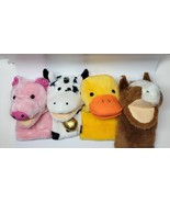 Get Ready Kids Hand Puppet FARM Animal Education 9&quot; Big Mouth Cow Pig Du... - $26.00