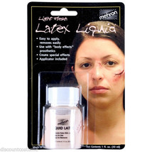 Mehron Light Flesh Latex Liquid Makeup w/BRUSH 1oz. (30ml) - £6.13 GBP