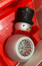 Snowman figural  indent Christmas Ornament shatter-resistant - £4.79 GBP