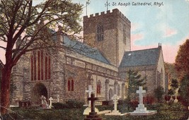 Rhyl Wales~St Asaph CATHEDRAL~1905 Bibby&#39;s Series Postcard - £3.73 GBP