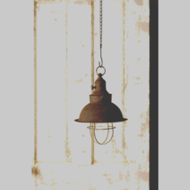 Rustic Led Hanging Light in Distressed metal  - Battery Operated - $48.00