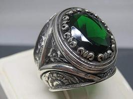 Arenaworld 925 Sterling Silver 12 Carat Emerald Antique Handmade Valenti... - £103.81 GBP