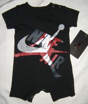 Nike Air Jordan Boy One Piece Black Romper Bodysuit NB Newborn NWT - £7.97 GBP