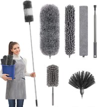 Microfiber Feather Duster 7PCS Extendable Bendable Dusters with Long Ext... - £31.64 GBP
