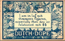 Dutch Dope Comic Luf Wit Womens Figures 1912 DB Postcard Sampson Bros Pub - £3.06 GBP