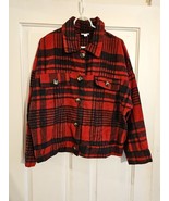 Lularoe Great Outdoors Berlin Jacket Coat Red Plaid Size Extra Large XL - $24.70