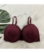 Victorias Secret Very Sexy Push Up Bra Size 34 DD Purple Maroon Lace Und... - $35.19 CAD