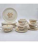 Homer Laughlin Golden Wheat 22K Golden Oven Proof 21-Pc Dinnerware Set 1... - $2,221.99 MXN