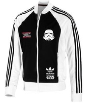 New Adidas Original Rare Stormtrooper Star Wars Track Jacket White Hoodie V33809 - £111.88 GBP