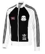 New Adidas Original Rare Stormtrooper Star Wars Track Jacket White Hoodie V33809 - $139.99