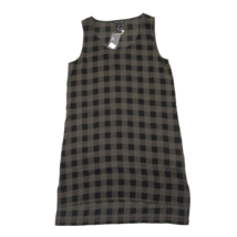 NWT Eileen Fisher Scoop Neck Tunic in Surplus Buffalo Check Plaid Silk Top XS - £73.94 GBP