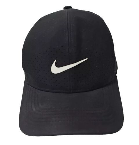 Nike Golf Hat Classic 99 Dri Fit Adult M/L Black Baseball Cap Golf Vented  - $16.78