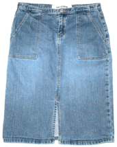 GAP JEANS Women&#39;s Size 8 Blue Denim Pencil Skirt - Front Zip/Slit Pocket Buttons - £13.68 GBP