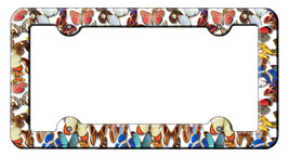 Butterflies Novelty Metal License Plate Frame LPF-020 - £14.81 GBP