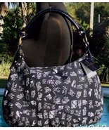 Donald J Pliner Patent Leather Crepe B &amp; W Shoulder Purse Handbag New $4... - $232.51 CAD
