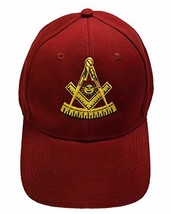 Buy Caps and Hats Mason Hat Maroon Masonic Baseball Cap Past Master Freemason Me - £10.54 GBP