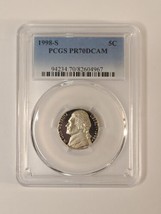 1998-S Proof Jefferson Nickel PCGS PR70DCAM - $21.43