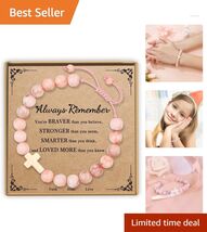 Inspirational Cross Bracelet for Girls - Adjustable Bead Design for Ages... - $24.70